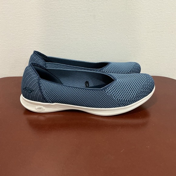 Skechers Shoes - Skechers Shoes Womens 10 Go Step Lite Navy Ballet Flats Goga Max Comfort Slip On